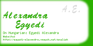 alexandra egyedi business card